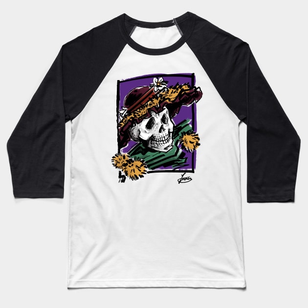 La Calavera Catrina Baseball T-Shirt by AldosKirin